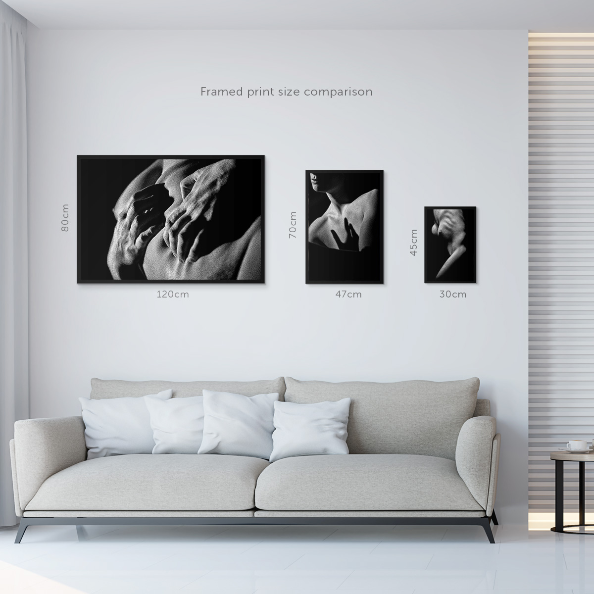 Modern white living room interior 3d rendering image